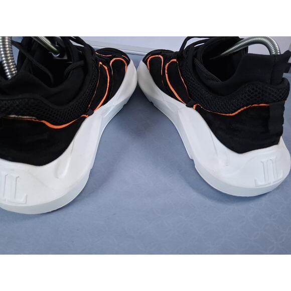 Leandro Lopes Contrast Detail Sneakers Black Orange Chunky Sole Men EU 43 US 10